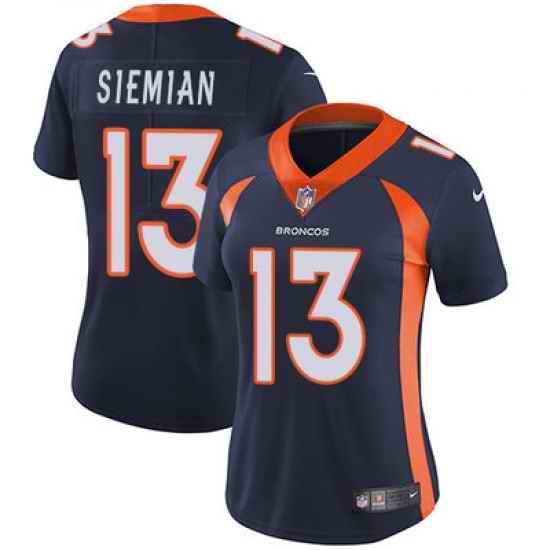 Nike Broncos #13 Trevor Siemian Blue Alternate Womens Stitched NFL Vapor Untouchable Limited Jersey